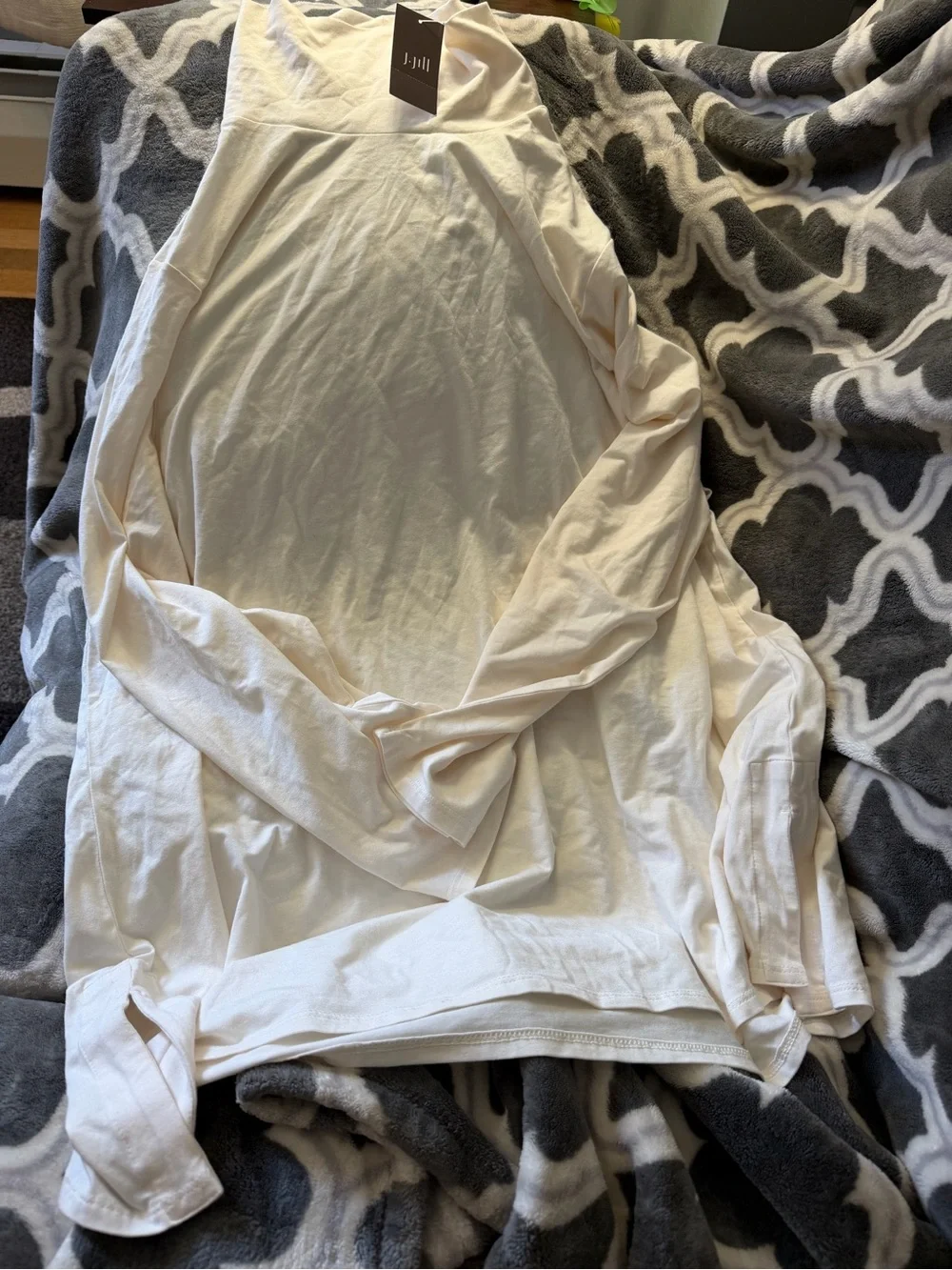 J. Jill Cream Cotton Robe with Belt